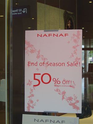 naf naf end of season sale